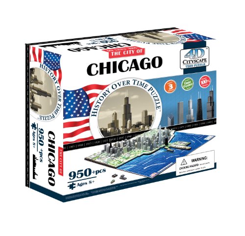 4d Chicago Cityscape Time Puzzle Lingua Inglese Inglese Giocattolo 1 Novembre 2010 0
