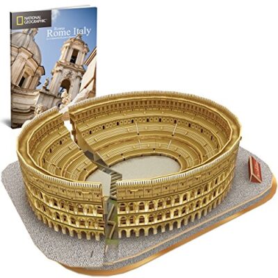 Cubicfun Puzzle 3d Colosseo Romano Italia Architettura Kit Di Modellismo Con Libretto Del National Geographic Buona Souvenir Regalo Per Bambini Adulti 131 Pezzi 0