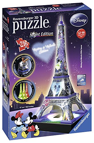 Ravensburger Italy Disney Classics Tour Eiffel Puzzle 3d Building Night Edition 12520 0 1