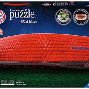 Ravensburger Puzzle 3d 216 Pices Stade Allianz Arena Illumin Alleanza Notte Colore 12530 0