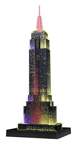 Ravensburger Puzzle 3d Empire State Building Edizione Speciale Notte 216 Pezzi Colore Nero 12566 1 0