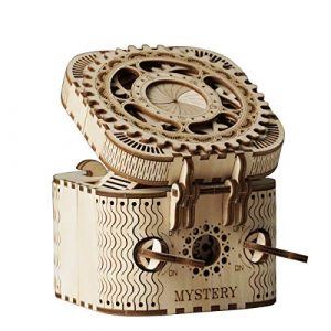 Robotime Modello Meccanico Kit Scatola Del Tesoro Puzzle In Legno 3d Taglio Del Cervello Con Taglio Al Laser Giocattoli Unici Per Bambini Regalo Di Compleanno Di Natale Per Ragazze 0