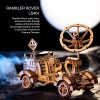 Robotime Solar Powered Stem Toys Taglio Laser Kit Modello Di Auto Robot Fai Da Te Puzzle In Legno 3d Et 14 Puzzle 3d Adulto Moon Buggy 0 1