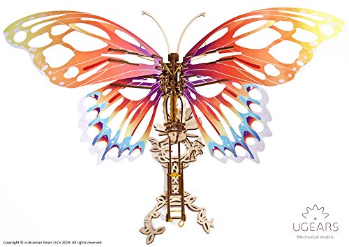 Ugears Kit Di Puzzle In Legno 3d Farfalla Puzzle Meccanico Per Adulti E Bambini Fai Da Te Kit Di Costruzione In Legno 3d Senza Colla Per Puzzle Per Adulti 3d In Legno Modellini In Legno 3d 0 1
