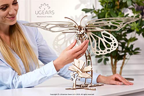 Ugears Kit Di Puzzle In Legno 3d Farfalla Puzzle Meccanico Per Adulti E Bambini Fai Da Te Kit Di Costruzione In Legno 3d Senza Colla Per Puzzle Per Adulti 3d In Legno Modellini In Legno 3d 0 4