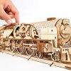 Ugears Modello Di Treno In Legno 3d Locomotiva Tender Binari Meccanico Puzzle Per Adulti Rompicapo Da Costruire Da Collezionare 0 3