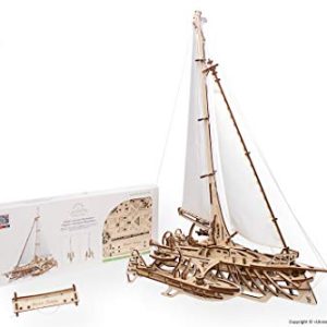 Ugears Trimarano A Vela Merihobus Modello In Legno 3d Puzzle Per Adulti Modello Meccanico Rompicapo Da Costruire Da Collezionare 0