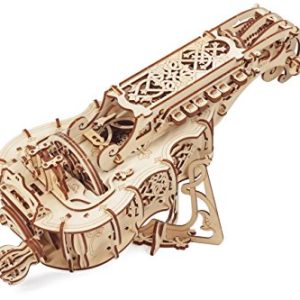 Ugears Ghironda In Legno Strumento Musicale Kit Fai Da Te Da Costruire Per Musica Folk E Moderna Modello Realmente Funzionante Con Manovella E 6 Tasti Adatto A Principianti Idea Regalo Originale 0