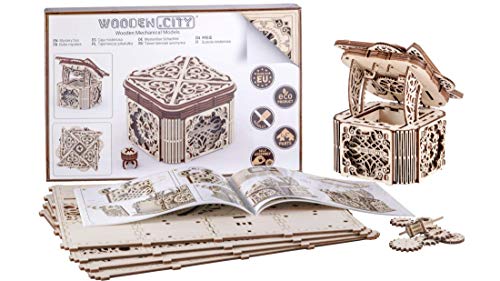 Woodencity Modello In Legno Scrigno Misterioso Puzzle 3d Meccanico Mystery Box By Modellino Di Progetti Per Adulti E Bambini 3d Modello Tecnico In Legno 0