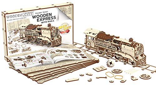 Wooden City Puzzle In Legno 3d In Legno Express Binari Del Treno 0