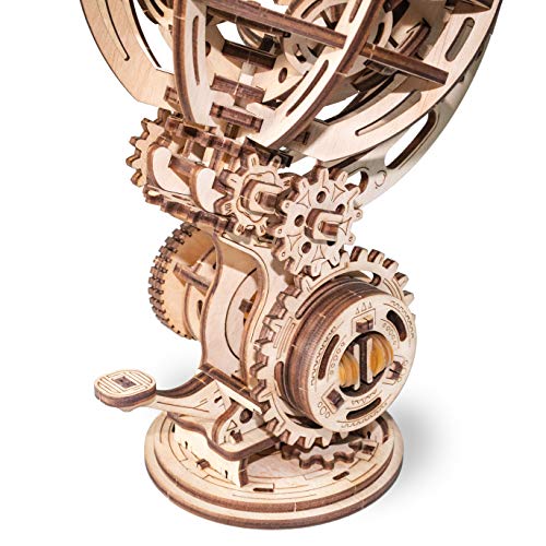 Ewa Eco Wood Art Kinetic Globe Globo Cinetico Meccanico Tridimensionale Puzzle Per Adulti E Adolescenti Collezione Senza Colla 205 Dettagli Colore Natura 0 1