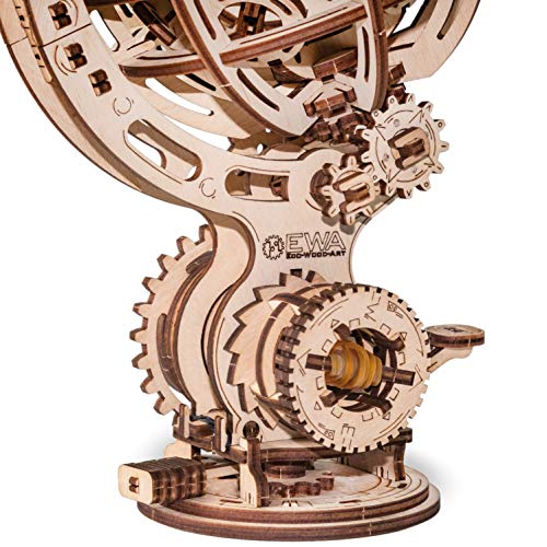 Ewa Eco Wood Art Kinetic Globe Globo Cinetico Meccanico Tridimensionale Puzzle Per Adulti E Adolescenti Collezione Senza Colla 205 Dettagli Colore Natura 0 2