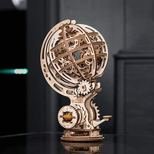 Ewa Eco Wood Art Kinetic Globe Globo Cinetico Meccanico Tridimensionale Puzzle Per Adulti E Adolescenti Collezione Senza Colla 205 Dettagli Colore Natura 0 3
