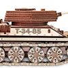 Ewa Eco Wood Art Tank T 34 85 Serbatoio T 34 85 Puzzle Meccanico Tridimensionale Puzzle Per Adulti E Adolescenti Collezione Senza Colla 965 Dettagli Colore Natura 0 1