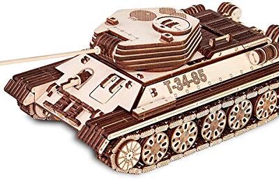 Ewa Eco Wood Art Tank T 34 85 Serbatoio T 34 85 Puzzle Meccanico Tridimensionale Puzzle Per Adulti E Adolescenti Collezione Senza Colla 965 Dettagli Colore Natura 0