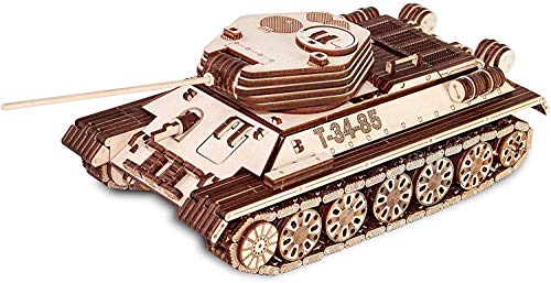 Ewa Eco Wood Art Tank T 34 85 Serbatoio T 34 85 Puzzle Meccanico Tridimensionale Puzzle Per Adulti E Adolescenti Collezione Senza Colla 965 Dettagli Colore Natura 0