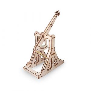Ewa Eco Wood Art Trebuchet Meccanico Tridimensionale Puzzle Per Adulti E Adolescenti Collezione Senza Colla 94 Dettagli Colore Natura 0