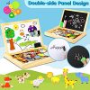 Jojoin Puzzle Magnetico Legno Double Face Pittura Tema Animali E Foreste Puzzle Con Lavagna Per Bambini 3 4 5 Anni Presente Immaginazione 0 0