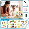 Jojoin Puzzle Magnetico Legno Double Face Pittura Tema Animali E Foreste Puzzle Con Lavagna Per Bambini 3 4 5 Anni Presente Immaginazione 0 2