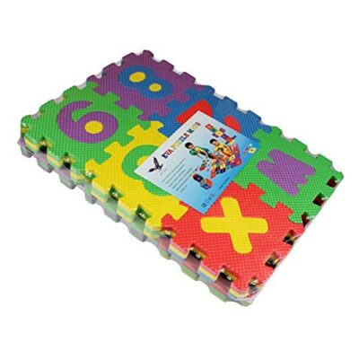 Kiccoly Tappeto Puzzle Per Bambini In Soffice Schiuma Eva Tappetino Gioco Per La Cameretta A Quadri Multicolore 36pcs A Z 0 9 0