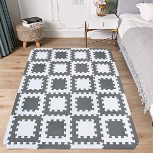 Mshen Tappeto Puzzle Con Certificato Ce E Certificazione In Soffice Schiuma Eva Tappeto Da Gioco Per Bambini Tappeto Bambinidimensione18 Mqbianco Grigioals28 0