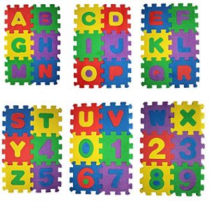 Weddecor Ad Incastro Tappeto Gioco Pavimento Mattonella Schiuma Morbida Puzzleprotezione Pavimentiimparare Superficie Per Bambini Multicolore 36pz Multi Small 0