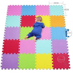 Qqpp Tappeto Bambini Puzzle Con Certificato Ce In Morbido Gomma Eva Tappeti Da Gioco Per Bambina Tatami 20 Pezzi 303009cm Arancionerosagiallobluverderossoporpora Qqc Bceghika20n 0