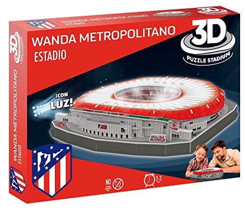 Atletico De Madrid Puzzle 3d Stadio Wanda Metropolitano Con Luce 14061 0