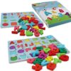 Coolzon Legno Puzzle Alfabeto In Legno Abc Lettere E Numero Apprendimento Precoce Giocattolo Educativo Giocattoli 2 Pezzi Legno Giochi Per Bambini Toddler 0 5