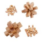 Coriver 12 Pezzi Rompicapo In Legno Puzzle Logica Puzzle Iq Test Challenge Gamestoy 3d Puzzle Ad Incastro Gioco Di Sbrogliamento Per Bambini Adolescenti Adulti 0 1