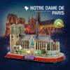 Cubicfun Puzzle 3d Led Notre Dame De Paris Francia Grande Architettura Kit Di Modellismo Souvenir Regalo Per Bambini E Adulti 149 Pezzi 0 1