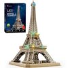 Cubicfun Puzzle 3d Torre Eiffel Con Brillanti Luci A Led Romantico Paris Architettura Kit Di Modellismo Decorazione Regalo Per Adulti Bambini 84 Pezzi 0