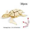 Georgie Porgy Puzzle In Legno 3d Collezione Di Modelli Animali Traffico Confezione Da 3 Kit Per Costruzioni In Legno Kids Jigsaw Toy Eta 5 Leone Marino Tartaruga Delfino 0 1