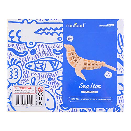 Georgie Porgy Puzzle In Legno 3d Collezione Di Modelli Animali Traffico Confezione Da 3 Kit Per Costruzioni In Legno Kids Jigsaw Toy Eta 5 Leone Marino Tartaruga Delfino 0 2