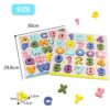 Giochi Bambini Puzzle Legno Bambina Bambino 2 3 4 Anni 2 In 1 Puzzle Lettere Numero Set Montessori Educativi Regalo Multicolore 0 2