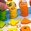 Giochi Educativi Montessori Gioco Pesca Magnetica In Legno Per Imparare I Colori E La Matematica 0 4