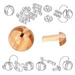 Holzsammlung Set Da 9 Rompicapo In Legno Gioco Di Cube 3d Puzzle Perfetto Regalo Di Natale Per I Tuoi Famiglia Taglia Piccola23 0 0