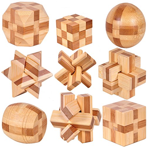 Holzsammlung Set Da 9 Rompicapo In Legno Gioco Di Cube 3d Puzzle Perfetto Regalo Di Natale Per I Tuoi Famiglia Taglia Piccola23 0