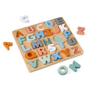 Janod Puzzle Alfabeto In Legno 26 Pezzi Collezione Sweet Cocoon Giocattolo Didattico E Prima Infanzia Dipinto Ad Acqua Imparare Lalfabeto E La Scrittura A Partire Dai 2 Anni In Su J04412 0