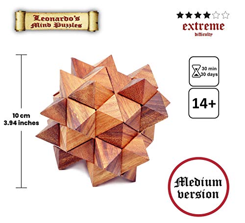 Logica Giochi Art Asteroide M Rompicapo 3d Ad Incastro In Legno Difficolta 46 Estremo Serie Leonardo Da Vinci 0 0
