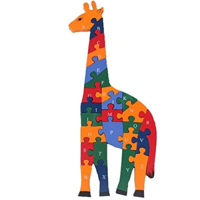 Prow Numeri Giraffa In Legno A A Z A Doppia Faccia Gioco Puzzle Gioco Educativo Costruzione Bloccare Aumentare Lintelligenza Del Bambino 0