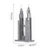 Piececool Puzzle 3d Fai Da Te In Metallo Per Petronas Turme Accessori 38 Pezzi 0 3