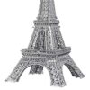 Pucecool 3d Laser Cut Diy Modello Architecturale Di Fama Mondiale Tradizionale In Metallo Puzzle Per Adulti Torre Eiffel 43 Pz Argento 0 0