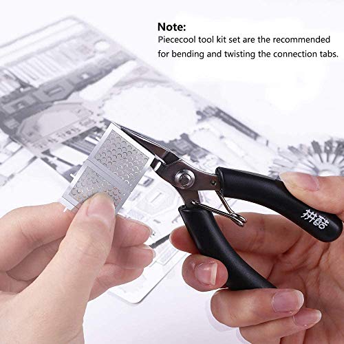 Pucecool 3d Laser Cut Diy Modello Architecturale Di Fama Mondiale Tradizionale In Metallo Puzzle Per Adulti Torre Eiffel 43 Pz Argento 0 3