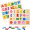 Puzzle Alfabeto 2 Pezzi Giocattolo Educativo In Legno Blocchi Alfabeto In Legno Abc Puzzle Lettere Numero Montessori Educativo Giocattolo Giochi Per Lapprendimento Precoce Per Bambini 2 3 4 Anni 0