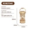 Robotime 3d Puzzle Lanterna In Legno Vintage Carillon Con Luce A Led Puzzle Meccanico Kit Di Costruzione Di Modelli In Legno Per Adolescenti E Adulti 0 3