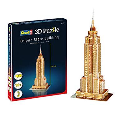 Revell 3d Puzzle Empire State Building Il Grattacielo Un Punto Di Riferimento Di New York Scopri Il Mondo In 3d Divertiti Per Grandi E Piccini Colori 119 0