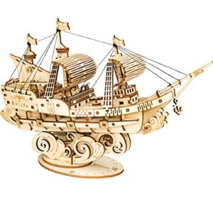 Robotime Puzzle 3d In Legno Per Bambini E Adulti Kit Di Costruzione Di Barche Rompicapo Artigianale Kit Fai Da Te Per Bambini Dagli 8 Anni In Su Veliero 0