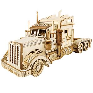 Robotime Puzzle Pesante Per Camion 3d Costruito Sul Tuo Kit Di Modelli In Legno Con Taglio Laser Per Adulti 0