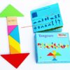 Towo Tangram Puzzle Di Legno Per Bambini Blocchi Grandi E Scatola Colorata Oltre 200 Combinazioni E Forme Geometriche Ideale Da Portare In Viaggio Gioco Di Abilita In Legno Per Bambini E Adulti 0 3